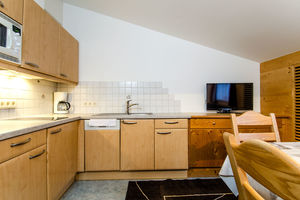 Kitchen Apartment Ischgl Hotel Garni Golfais - Ischgl Appartements / Ferienwohnungen Garni Golfais
